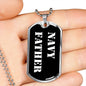 Navy Father v3 - Luxury Dog Tag Necklace