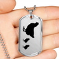 Mama Chicken With 2 Chicks - Luxury Dog Tag Necklace