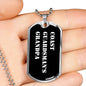 Coast Guardsman's Grandpa v3 - Luxury Dog Tag Necklace