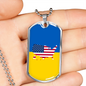 Ukrainian-American - Luxury Dog Tag Necklace