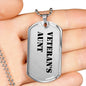 Veteran's Aunt - Luxury Dog Tag Necklace