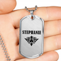 Stephanie v01a - Luxury Dog Tag Necklace