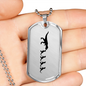 Mama Dinosaur With 4 Hatchlings - Luxury Dog Tag Necklace