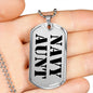 Navy Aunt - Luxury Dog Tag Necklace