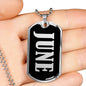 June v01s - Luxury Dog Tag Necklace
