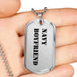 Navy Boyfriend - Luxury Dog Tag Necklace