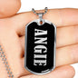 Angie v01s - Luxury Dog Tag Necklace