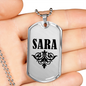 Sara v01a - Luxury Dog Tag Necklace