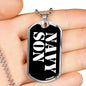 Navy Son v3 - Luxury Dog Tag Necklace