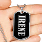 Irene v01s - Luxury Dog Tag Necklace