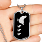 Mama Chicken With 3 Chicks v2 - Luxury Dog Tag Necklace
