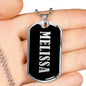 Melissa v01s - Luxury Dog Tag Necklace
