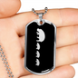 Mama Hippo With 3 Calves v2 - Luxury Dog Tag Necklace