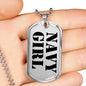 Navy Girl - Luxury Dog Tag Necklace