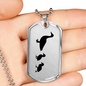 Mama Duck With 2 Ducklings - Luxury Dog Tag Necklace