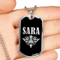 Sara v02a - Luxury Dog Tag Necklace
