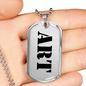 Art - Luxury Dog Tag Necklace