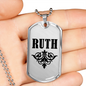 Ruth v01a - Luxury Dog Tag Necklace