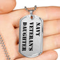 Navy Veteran's Daughter - Luxury Dog Tag Necklace