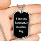 Love My Entlebucher Mountain Dog v5 - Luxury Dog Tag Necklace