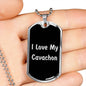 Love My Cavachon v5 - Luxury Dog Tag Necklace
