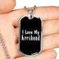 Love My Keeshond v2 - Luxury Dog Tag Necklace