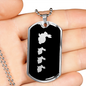 Mama Rabbit With 3 Kittens v2 - Luxury Dog Tag Necklace