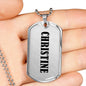 Christine v01 - Luxury Dog Tag Necklace