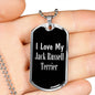 Love My Jack Russell Terrier v3 - Luxury Dog Tag Necklace