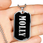 Molly v01s - Luxury Dog Tag Necklace