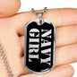 Navy Girl v2 - Luxury Dog Tag Necklace