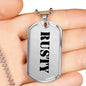 Rusty - Luxury Dog Tag Necklace