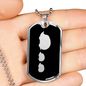 Mama Hedgehog With 2 Hoglets v2 - Luxury Dog Tag Necklace
