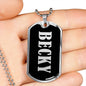 Becky v01s - Luxury Dog Tag Necklace