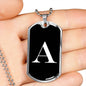 Initial A v3a - Luxury Dog Tag Necklace