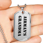 Airman's Grandma - Luxury Dog Tag Necklace