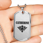 Catherine v01a - Luxury Dog Tag Necklace