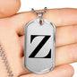Initial Z v1a - Luxury Dog Tag Necklace
