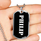 Philip v2 - Luxury Dog Tag Necklace