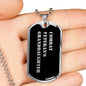Combat Veteran's Granddaughter v2 - Luxury Dog Tag Necklace
