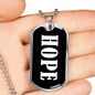 Hope v03 - Luxury Dog Tag Necklace