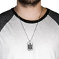 Stylized Tryzub (Black) - Luxury Dog Tag Necklace