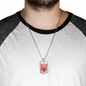 Tryzub (Red) v2 - Luxury Dog Tag Necklace