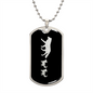 Mama Wolf With 2 Pups v2 - Luxury Dog Tag Necklace