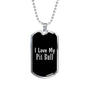 Love My Pit Bull v3 - Luxury Dog Tag Necklace