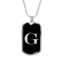 Initial G v2a - Luxury Dog Tag Necklace