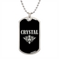 Crystal v02a - Luxury Dog Tag Necklace