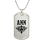 Ann v01a - Luxury Dog Tag Necklace