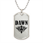 Dawn v01a - Luxury Dog Tag Necklace