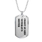 Coast Guard Veteran's Sister - Luxury Dog Tag Necklace